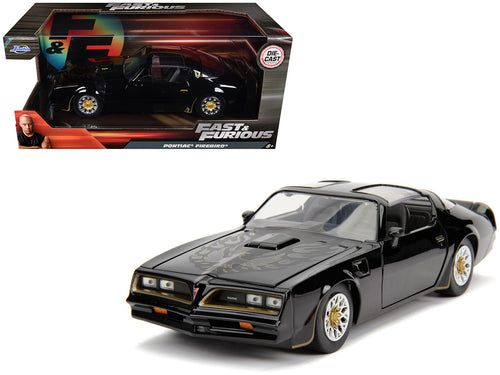 Tego���s 1977 Pontiac Firebird Black "Fast & Furious" Movie 1/24 Diecast Model Car by Jada