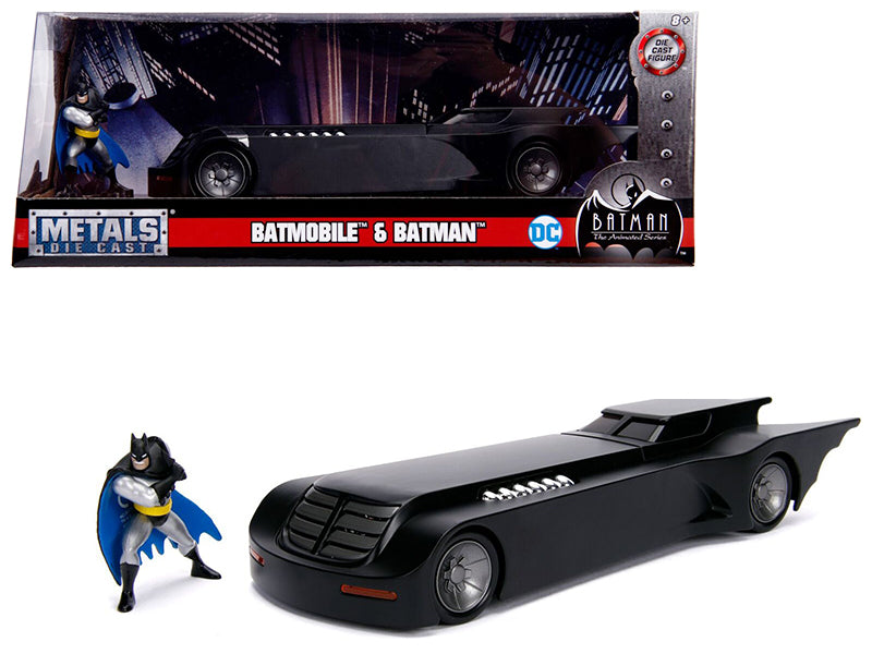 Batmobile with Batman Diecast Figure "Animated Series" DC Comics Series 1/24 Diecast Model Car by Jada — physical