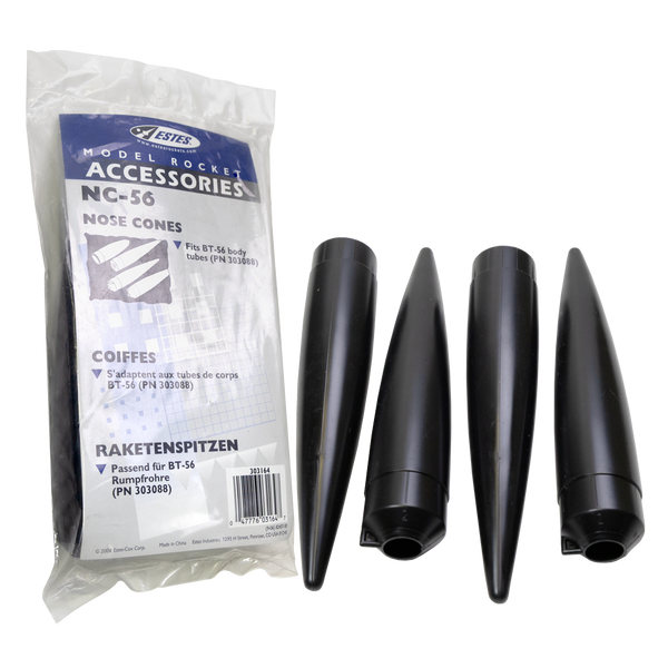 Estes - NC-56 Nose Cone, for Model Rockets (4pk)