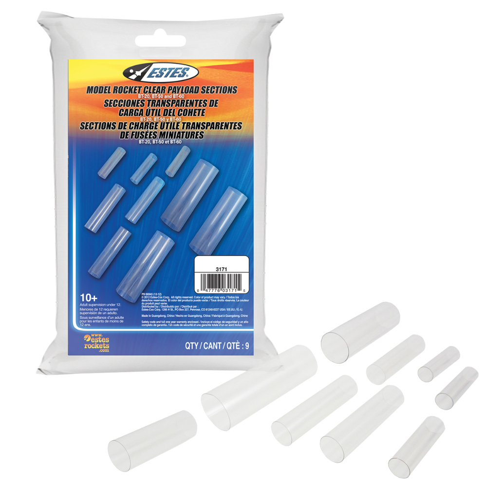 Estes - Clear Payload Section Assortment, for Model Rockets
