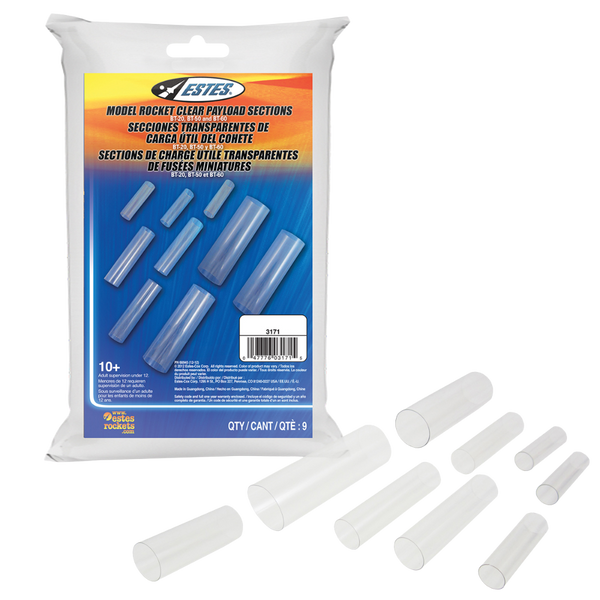 Estes - Clear Payload Section Assortment, for Model Rockets