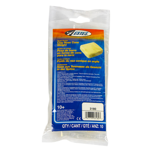 Estes - Clay Nose Cone Weight, for Model Rockets, (10pk)