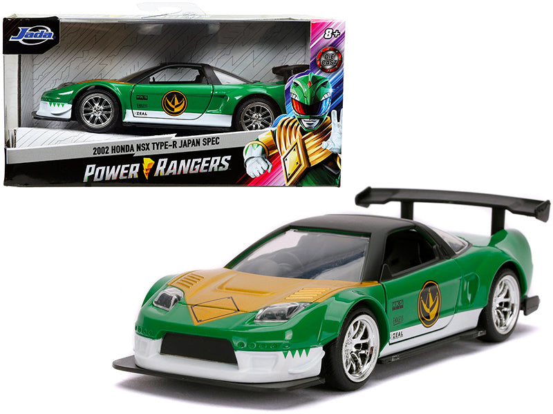 2002 Honda NSX Type-R Japan Spec Green Ranger "Power Rangers" 1/32 Diecast Model Car by Jada — physical
