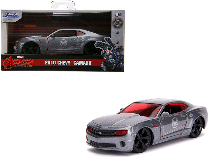 2010 Chevrolet Camaro Silver "War Machine" "Avengers" "Marvel" Series 1/32 Diecast Model Car by Jada — physical
