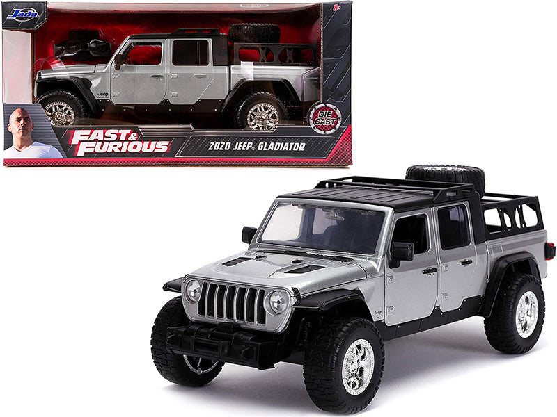 2020 Jeep Gladiator Pickup Truck Silver with Black Top "Fast & Furious" Series 1/24 Diecast Model Car by Jada — physical