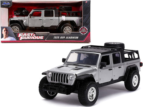 2020 Jeep Gladiator Pickup Truck Silver with Black Top "Fast & Furious" Series 1/24 Diecast Model Car by Jada — physical