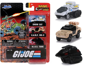 "G.I. Joe" 3 piece Set "Nano Hollywood Rides" Diecast Models by Jada — physical