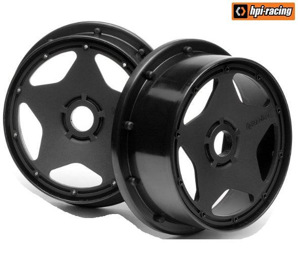 HPI 3221 Super Star Wheel Black 120x60mm (2) Front Baja 5B / 5B Flux/ 5B SS