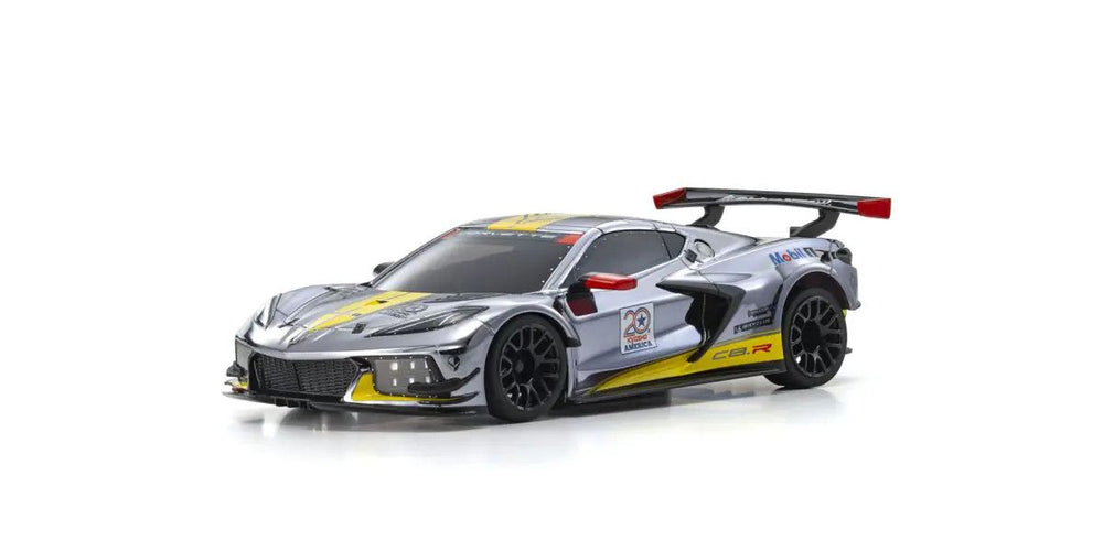 Kyosho MINI-Z RWD MR-04 readyset CHEVROLET CORVETTE C8.R Chrome / Yellow America 20th Anniversary