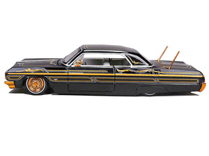 1964 Chevrolet Impala SS Lowrider with Graphics and White Interior "Lowriders" "Maisto Design" Series 1/26 Diecast Model Car by Maisto - Choose Color
