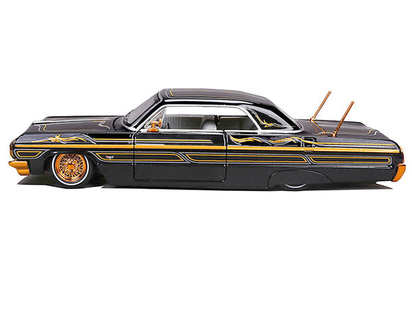 1964 Chevrolet Impala SS Lowrider with Graphics and White Interior "Lowriders" "Maisto Design" Series 1/26 Diecast Model Car by Maisto - Choose Color