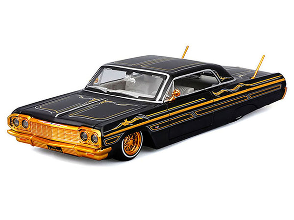 1964 Chevrolet Impala SS Lowrider with Graphics and White Interior "Lowriders" "Maisto Design" Series 1/26 Diecast Model Car by Maisto - Choose Color