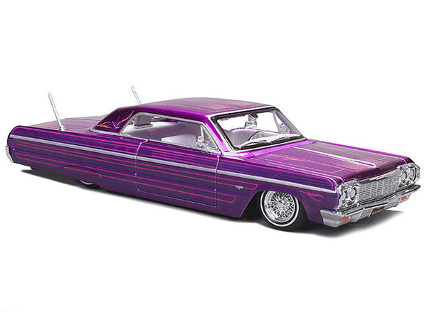 1964 Chevrolet Impala SS Lowrider with Graphics and White Interior "Lowriders" "Maisto Design" Series 1/26 Diecast Model Car by Maisto - Choose Color