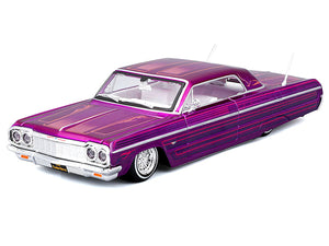 1964 Chevrolet Impala SS Lowrider with Graphics and White Interior "Lowriders" "Maisto Design" Series 1/26 Diecast Model Car by Maisto - Choose Color