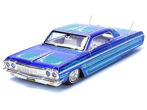 1964 Chevrolet Impala SS Lowrider with Graphics and White Interior "Lowriders" "Maisto Design" Series 1/26 Diecast Model Car by Maisto - Choose Color
