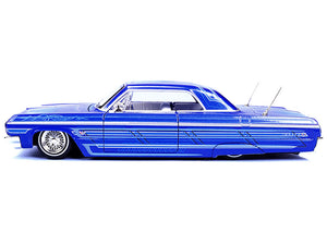1964 Chevrolet Impala SS Lowrider with Graphics and White Interior "Lowriders" "Maisto Design" Series 1/26 Diecast Model Car by Maisto - Choose Color