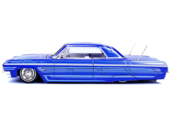 1964 Chevrolet Impala SS Lowrider with Graphics and White Interior "Lowriders" "Maisto Design" Series 1/26 Diecast Model Car by Maisto - Choose Color