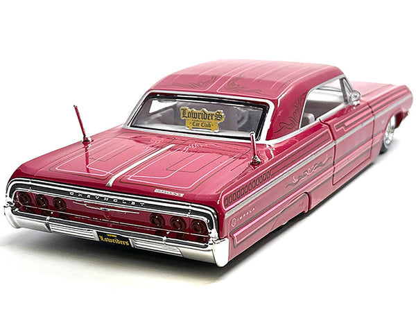 1964 Chevrolet Impala SS Lowrider with Graphics and White Interior "Lowriders" "Maisto Design" Series 1/26 Diecast Model Car by Maisto - Choose Color