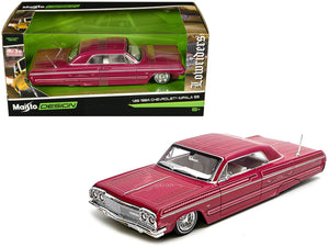 1964 Chevrolet Impala SS Lowrider with Graphics and White Interior "Lowriders" "Maisto Design" Series 1/26 Diecast Model Car by Maisto - Choose Color