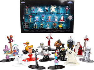 Tim Burton's "The Nightmare Before Christmas" Set of 18 Diecast Figurines "Nano Metalfigs" Series by Jada — physical