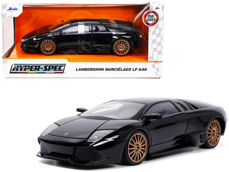 Lamborghini Murcielago LP640 Black with Copper Wheels "Hyper-Spec" Series 1/24 Diecast Model Car by Jada — physical