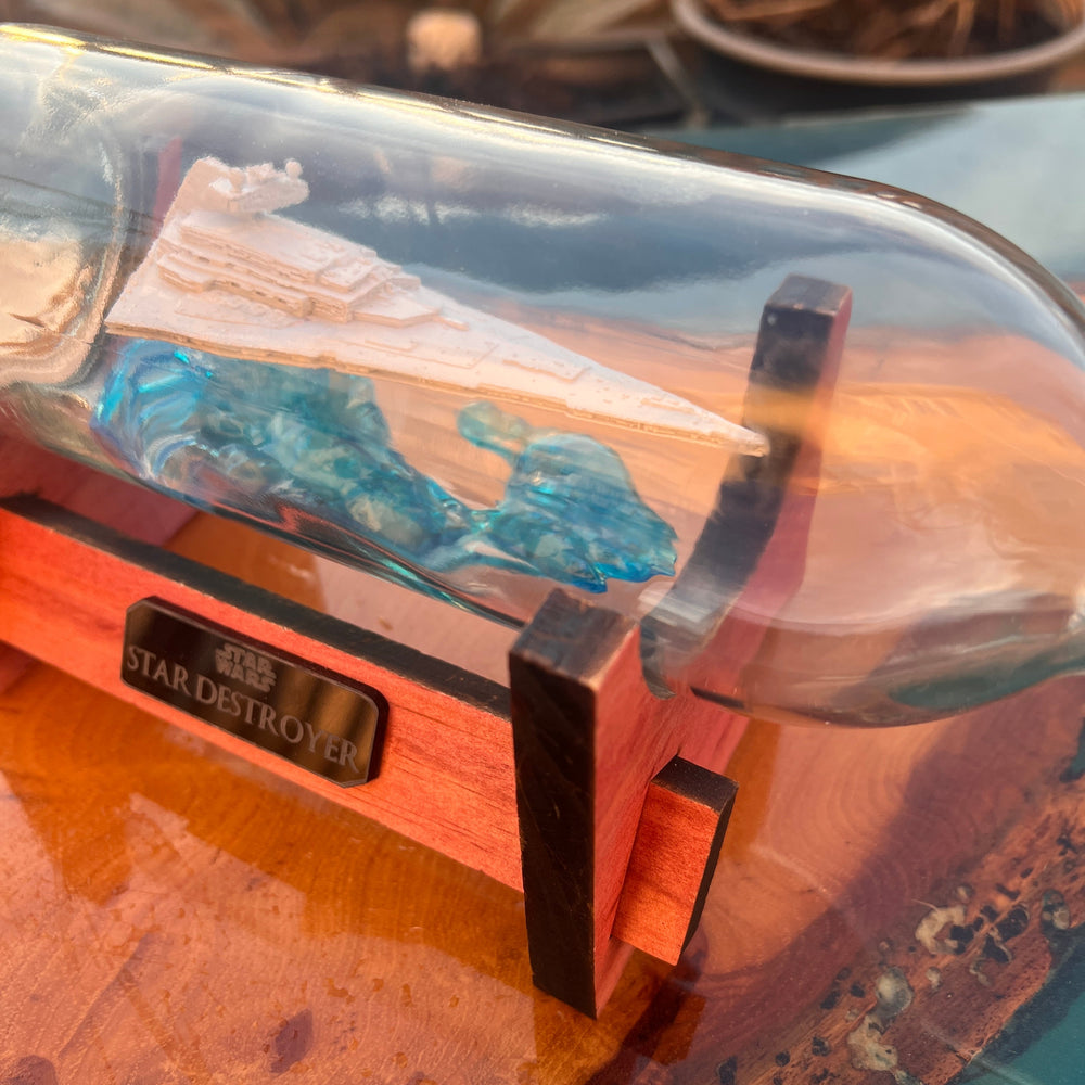 Star Wars Imperial Star Destroyer in a Wine Bottle
