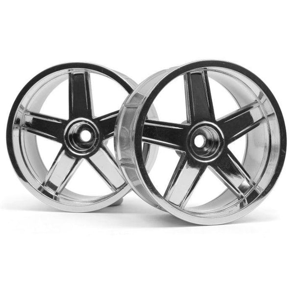 HPI 33478 LP35 Wheel MF Type Chrome 9mm Offset (2) Sprint 2 / E10 / Nitro 3