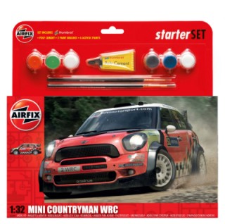 Black Forest® Hobby Supply Co Airfix 55304 1/32 Mini Countryman WRC Car Large Starter Set w/paint & glue — Military Aircraft