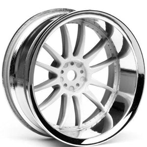 HPI Racing 3285 Work XSA 02C Whl 26mm Chrome/White 9mm Offset(2) Sprint 2 / Nitro Rs 4