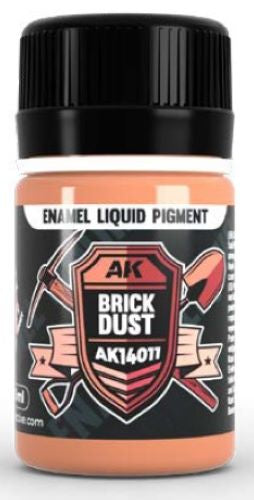 Black Forest® Hobby Supply Co AK Interactive 14011 Brick Dust Liquid Pigment Enamel 35ml Bottle — Paints, Tools, Supplies >
