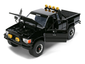 1985 Toyota SR5 Pickup Truck Black with Marty's Skateboard "Back to the Future" (1985) Movie "Hollywood Rides" Series 1/24 Diecast Model Car by Jada