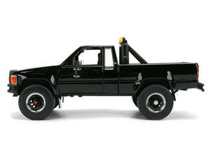 1985 Toyota SR5 Pickup Truck Black with Marty's Skateboard "Back to the Future" (1985) Movie "Hollywood Rides" Series 1/24 Diecast Model Car by Jada