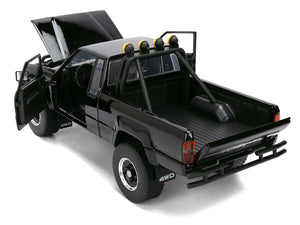 1985 Toyota SR5 Pickup Truck Black with Marty's Skateboard "Back to the Future" (1985) Movie "Hollywood Rides" Series 1/24 Diecast Model Car by Jada