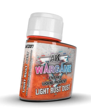 Black Forest® Hobby Supply Co AK Interactive 1207 Wargame: Light Rust Dust Liquid Pigment Enamel 35ml Bottle — Paints,