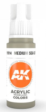 Black Forest® Hobby Supply Co AK Interactive 11014 Medium Sea Grey 3G Acrylic Paint 17ml Bottle — Glues, Paints, Tools > AK