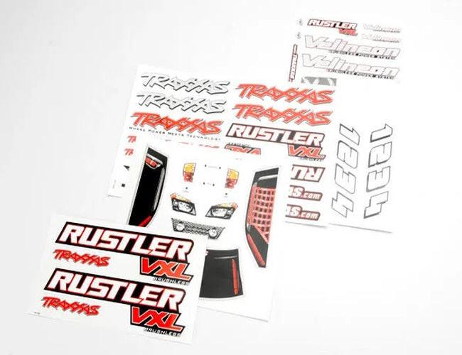PowerHobby Traxxas TRA3713R 1/10th Scale Rustler VXL Decal Sheet (2) — Rustler Parts