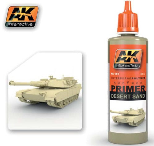 Black Forest® Hobby Supply Co AK Interactive 181 Desert Sand Acrylic Primer 60ml Bottle — Glues, Paints, Tools > AK