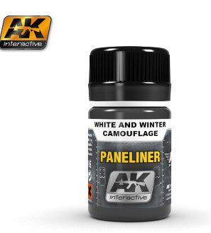 Black Forest® Hobby Supply Co AK Interactive 2074 Air Series: Panel Liner White & Winter Camouflage Enamel Pai — Glues,