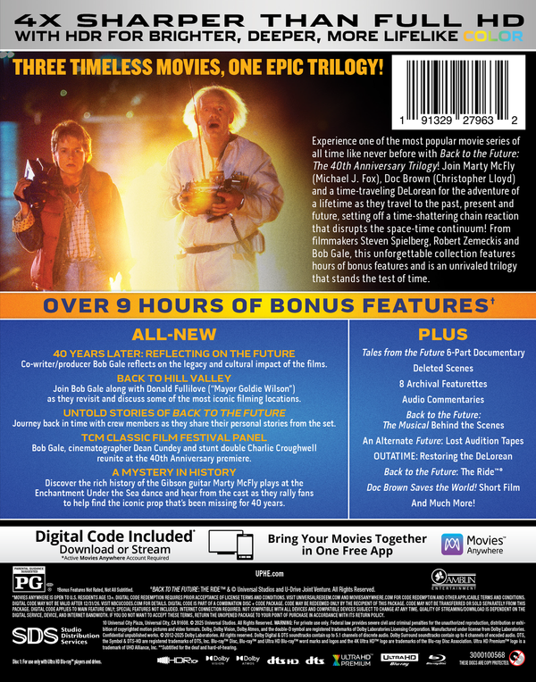 Back to the Future 40th Anniversary Trilogy (4K Ultra HD + Blu-ray™ + Digital Code)