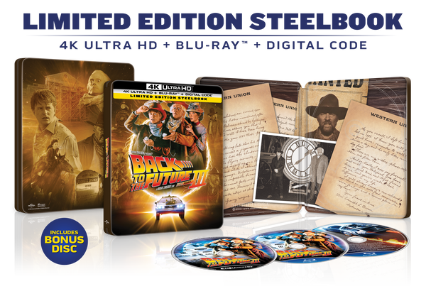 Back to the Future Part III Limited Edition Steelbook (4K Ultra HD + Blu-ray™ + Digital Code)