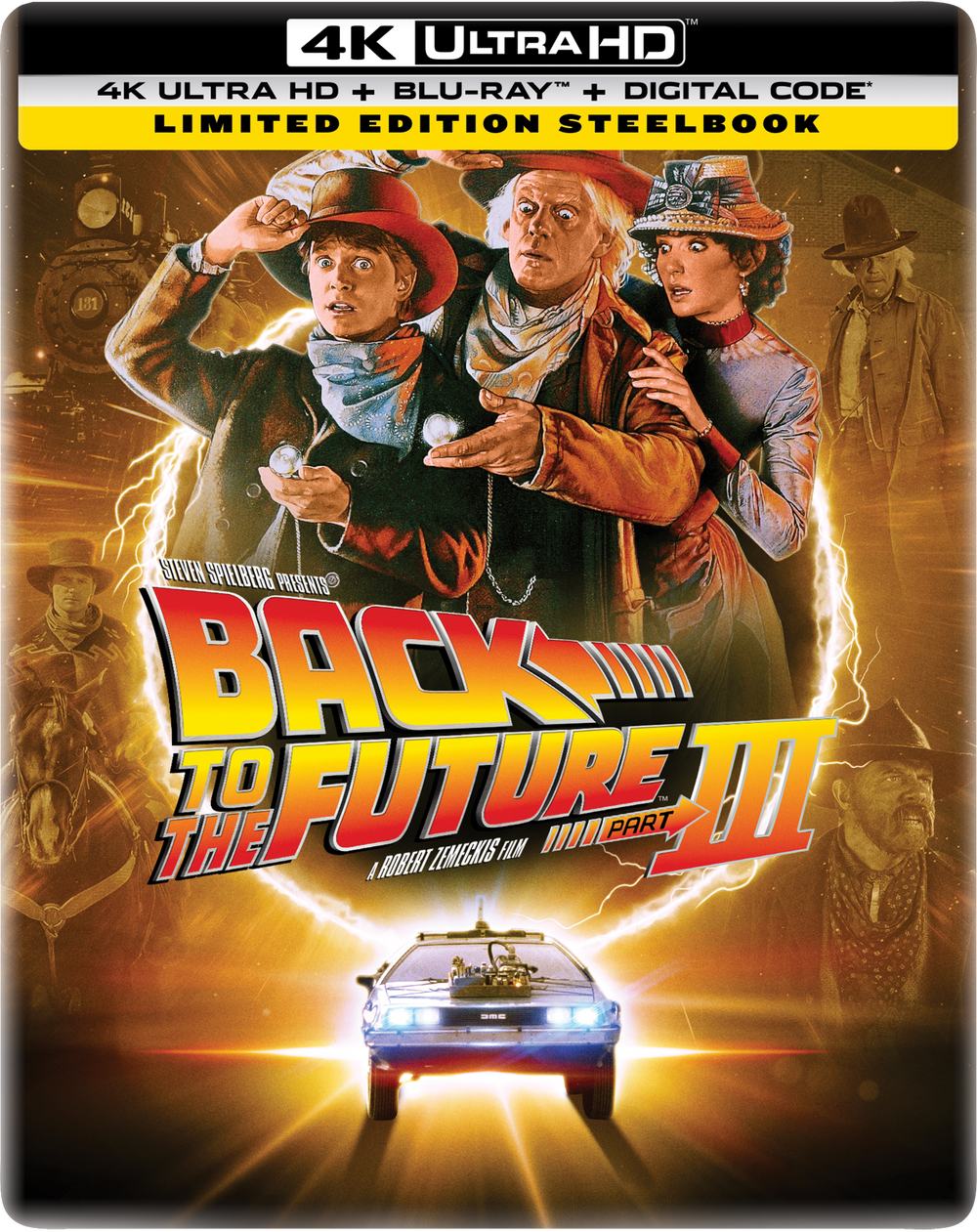 Back to the Future Part III Limited Edition Steelbook (4K Ultra HD + Blu-ray™ + Digital Code)