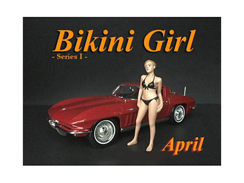 April Bikini Calendar Girl Figure for 1/24 Scale Models by American Diorama — Scale Model Accessories