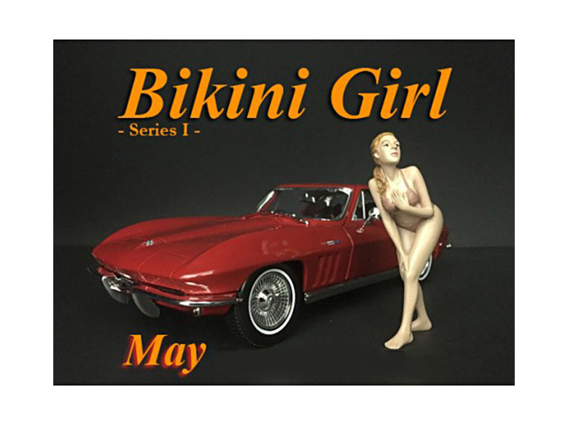 May Bikini Calendar Girl Figure for 1/18 Scale Models by American Diorama — Scale Model Accessories