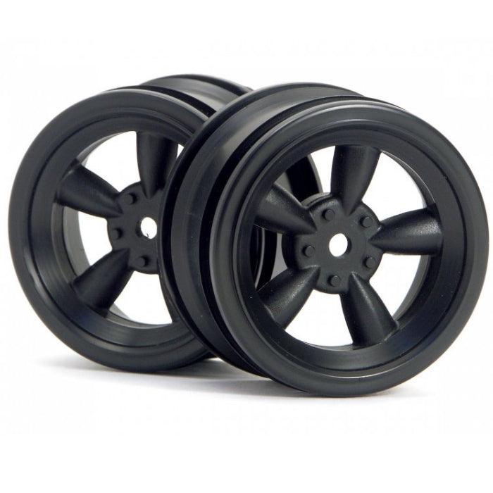 HPI 3816 Vintage 5-Spoke Wheel 26mm Black 0mm Offset (2) Sprint 2 / E10 / Nitro3