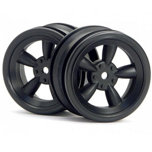 HPI 3816 Vintage 5-Spoke Wheel 26mm Black 0mm Offset (2) Sprint 2 / E10 / Nitro3