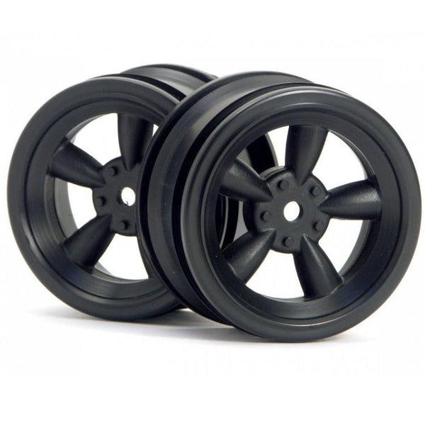 HPI 3816 Vintage 5-Spoke Wheel 26mm Black 0mm Offset (2) Sprint 2 / E10 / Nitro3