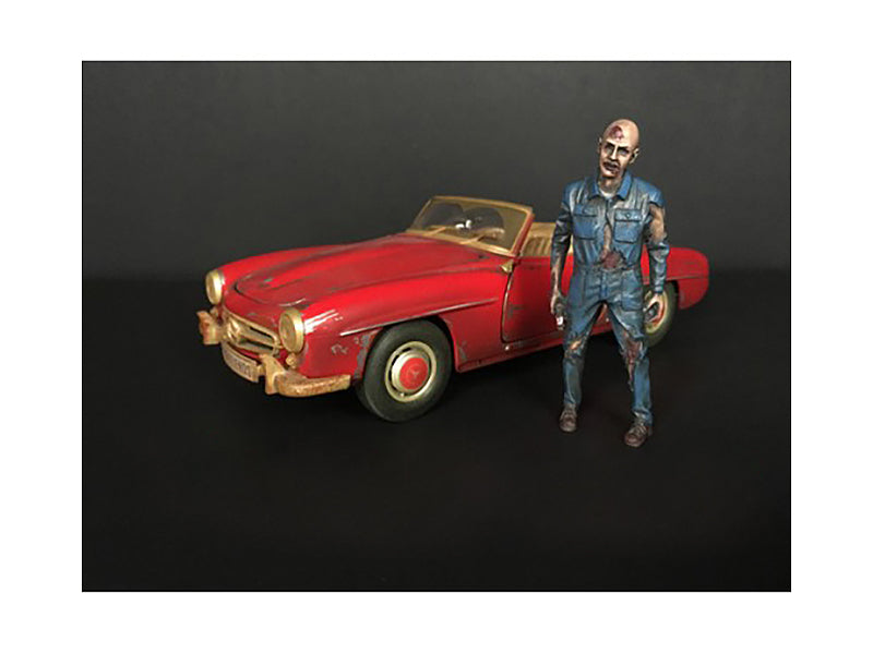 Zombie Mechanic Figurine I for 1/24 Scale Models by American Diorama — Scale Model Accessories