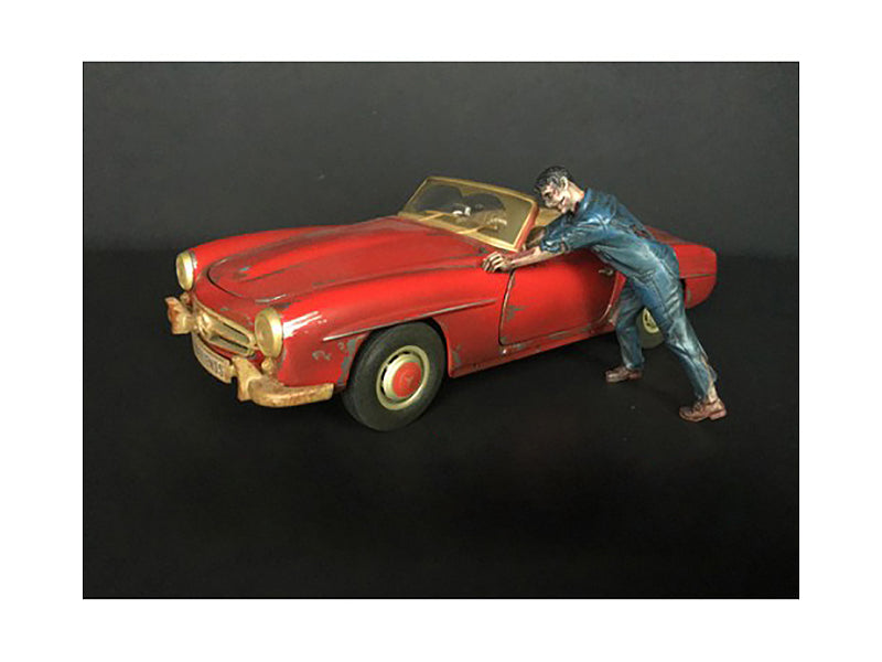 Zombie Mechanic Figurine IV for 1/18 Scale Models by American Diorama — Scale Model Accessories