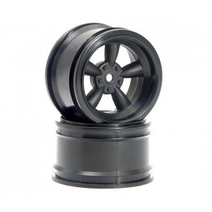 HPI Racing 3821 Vintage 5-Spoke Wheel 31mm Black 6mm Offset (2) Sprint 2 Flux