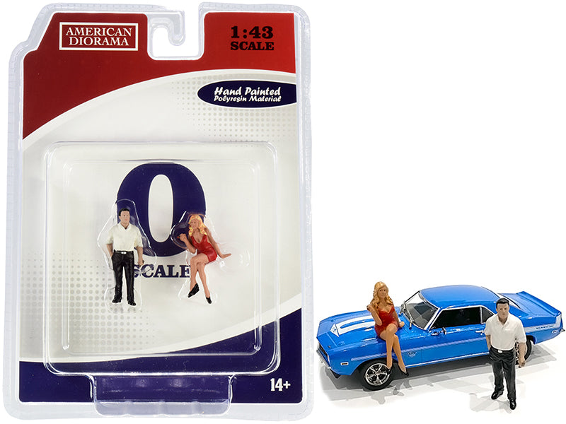 70s Style Two Figurines Set II for 1/43 Scale Models by American Diorama — Scale Model Accessories